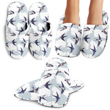 Swallow Pattern Print Design 05 Slippers