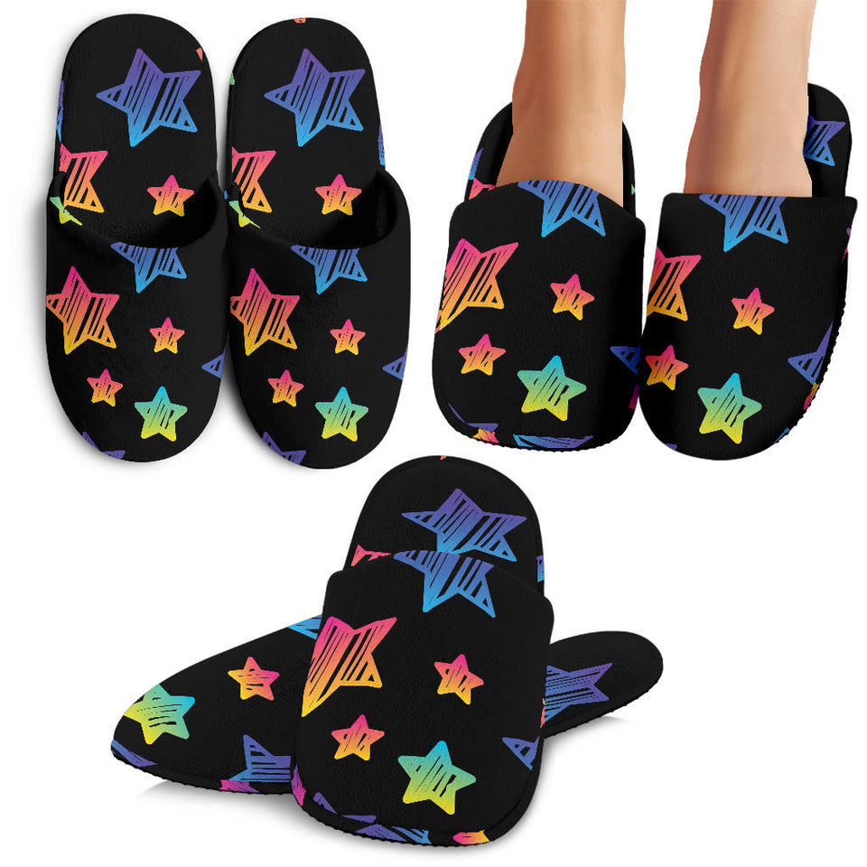 Colorful Star Pattern Slippers