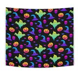 Colorful Halloween Background Wall Tapestry