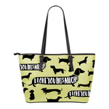 Dachshund I Love You This Much Small Tote Bag