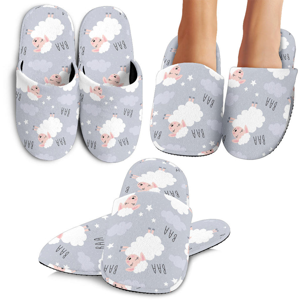 Sweet Dreams Sheep Pattern Slippers