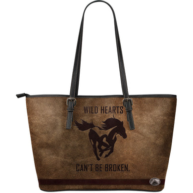 Awesome Horse - Large Leather Tote Bag