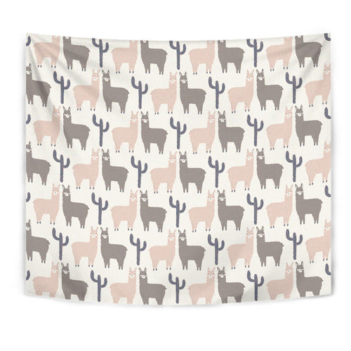 Llama Alpaca Pattern Wall Tapestry