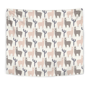 Llama Alpaca Pattern Wall Tapestry