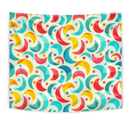 Colorful Moon Pattern Wall Tapestry