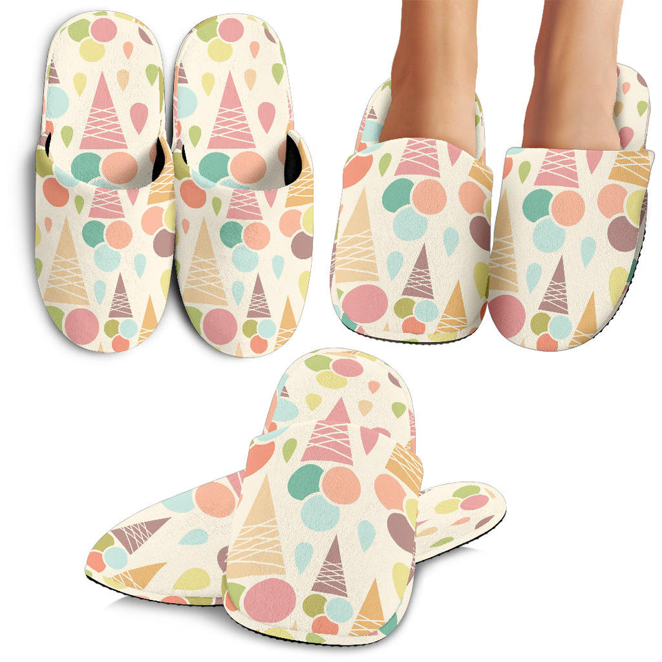 Ice Cream Cone Pattern Slippers