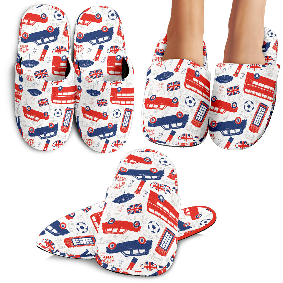 British Pattern Print Design 03 Slippers