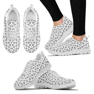 Arabic Gray Pattern Women'S Sneaker Shoes