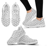 Arabic Gray Pattern Women'S Sneaker Shoes