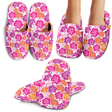 Hibiscus Pattern Print Design 01 Slippers