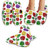 Dice Pattern Print Design 03 Slippers