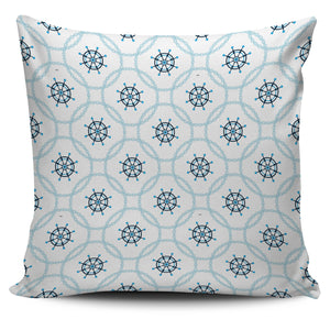 Nautical Steering Wheel Chain Pillow Cover