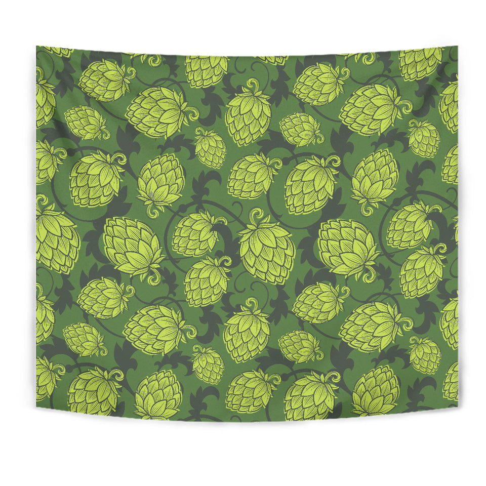 Hop Pattern Hop Cone Background Wall Tapestry