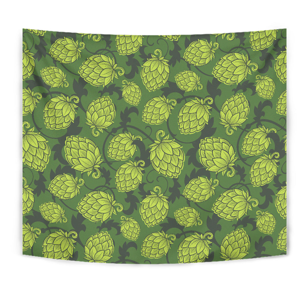 Hop Pattern Hop Cone Background Wall Tapestry