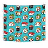 Cute Sushi Pattern Wall Tapestry