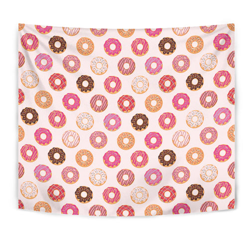 Colorful Donut Pattern Wall Tapestry