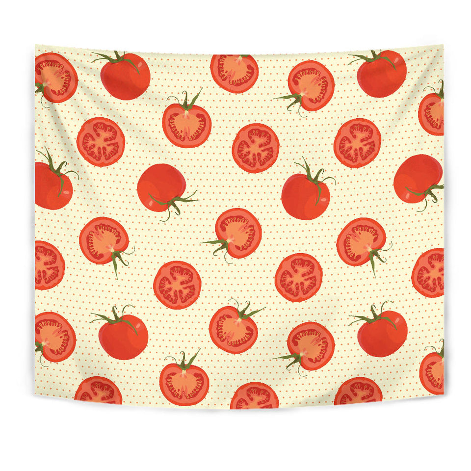 Tomato Dot Background Wall Tapestry