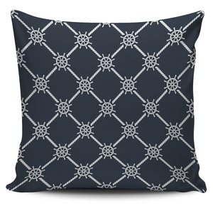 Nautical Steering Wheel Rope Pattern Pillow Cover