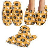 English Bulldog Pattern Print Design 04 Slippers