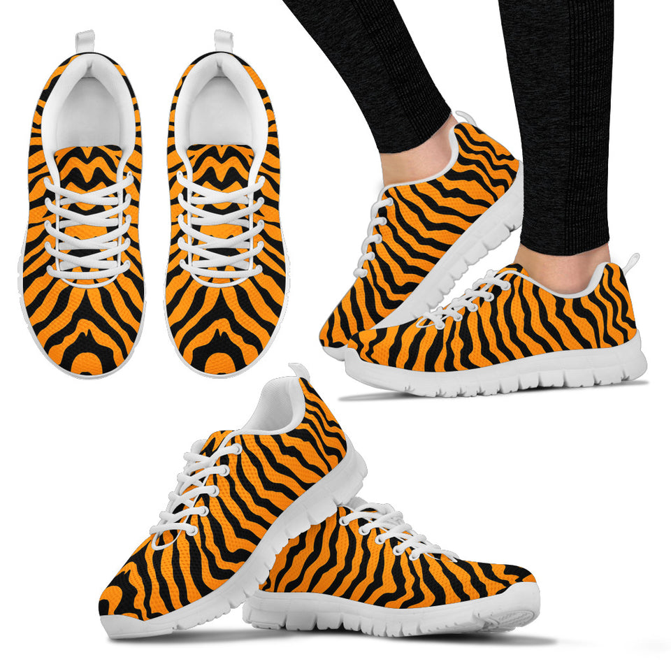 Bengal Tigers Skin Print Pattern Women'S Sneaker Shoes