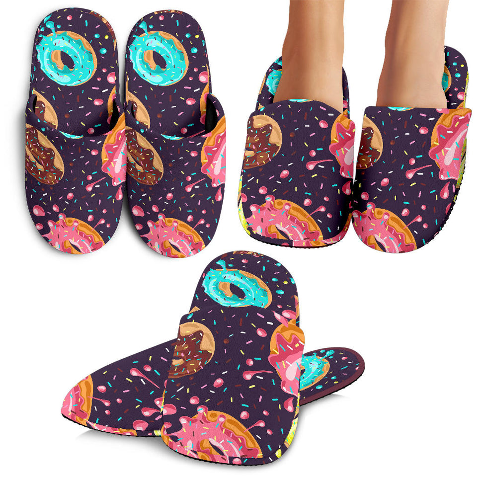Colorful Donut Glaze Pattern Slippers