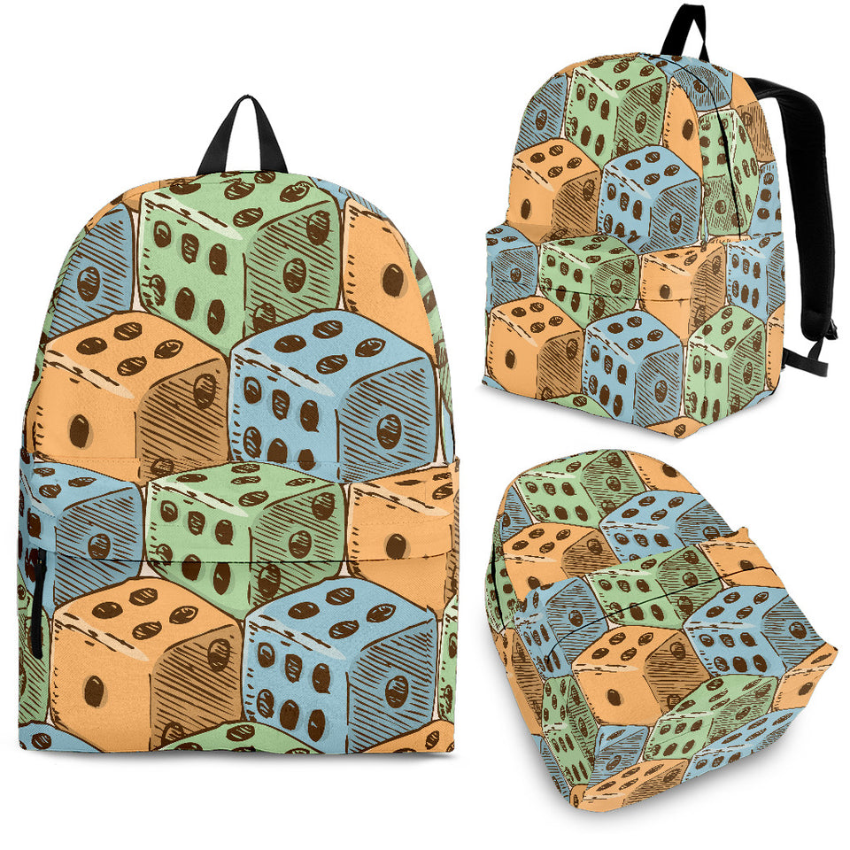 Dice Pattern Print Design 05 Backpack