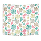 Colorful Shell Pattern Wall Tapestry