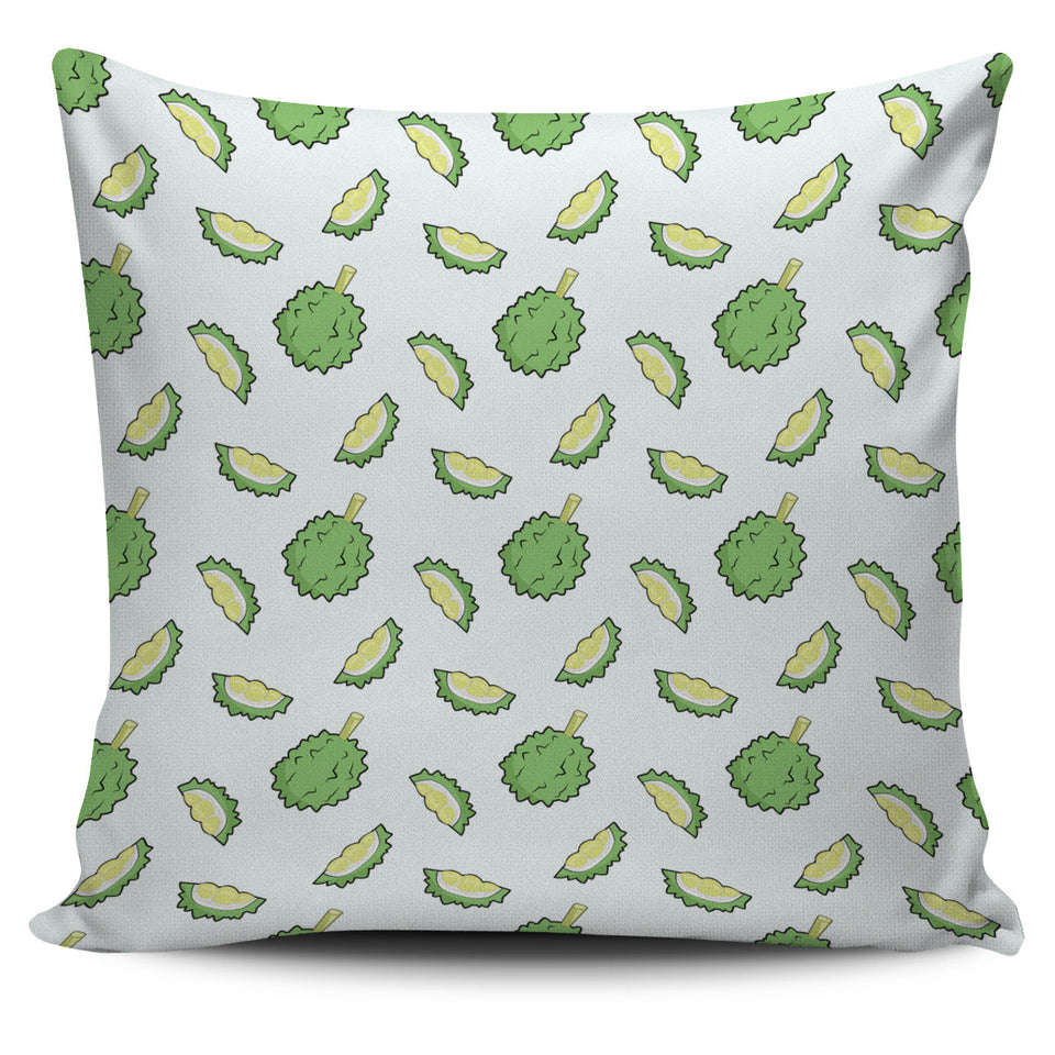Durian Pattern Blue Background Pillow Cover