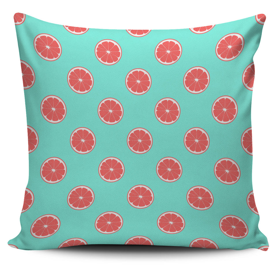 Grapefruit Green Background Pillow Cover