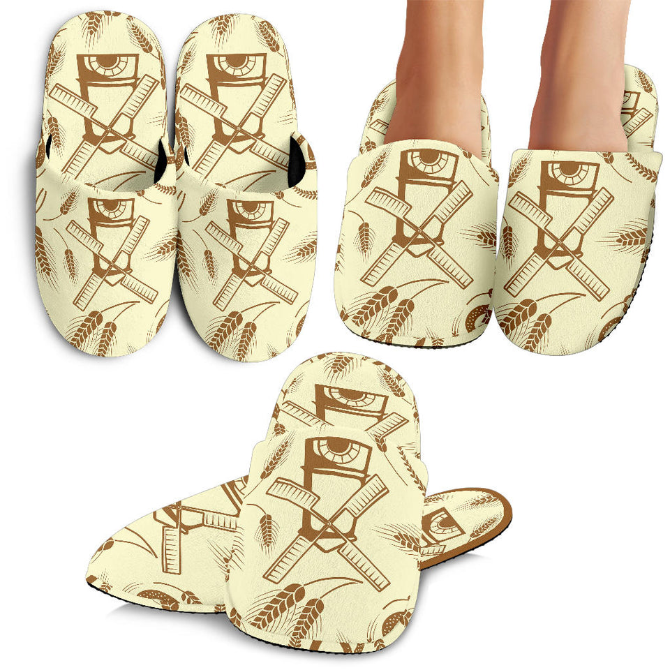 Windmill Wheat Pattern Slippers