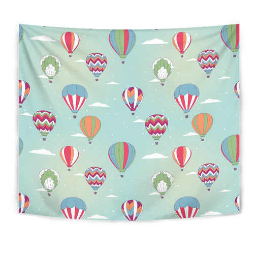 Hot Air Balloon Design Pattern Wall Tapestry