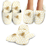 Bee Honeycomb Seamless Design Pattern Slippers