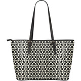 Coffee Bean Abstract Modern Pattern Large Leather Tote Bag
