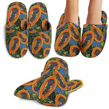 Colorful Papaya Tropical Leaves Slippers
