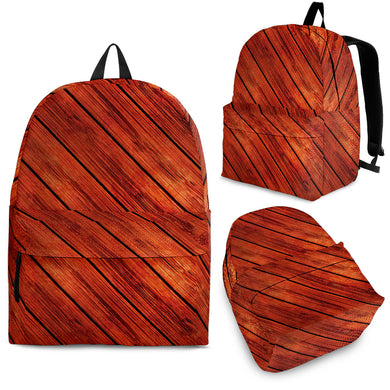 Wood Printed Pattern Print Design 03 Backpack