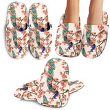 Peacock Tropical Flower Pattern Slippers