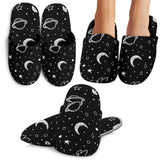 Hand Drawn Space Rocket Star Planet Slippers