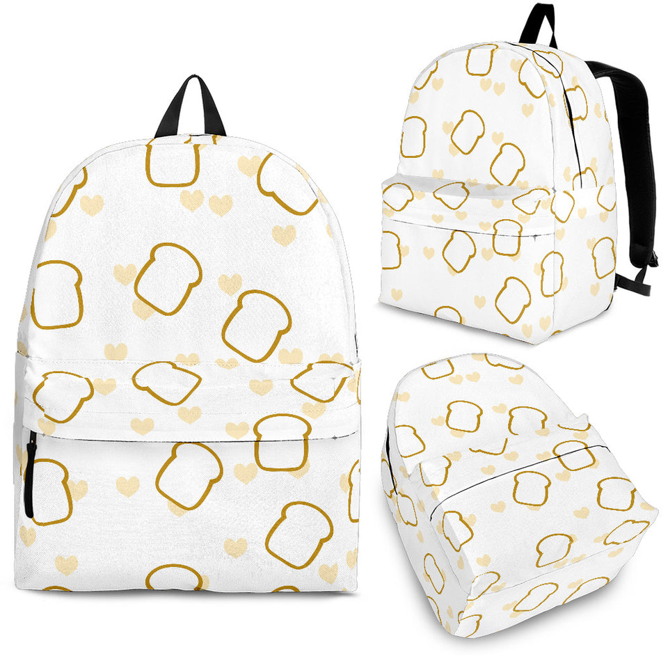 Bread Toast Pattern Print Design 01 Backpack