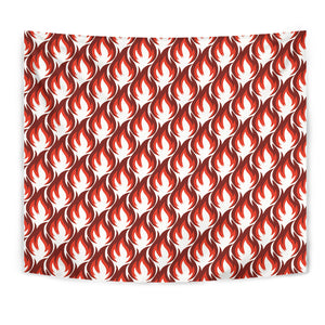 Fire Flame Symbol Design Pattern Wall Tapestry