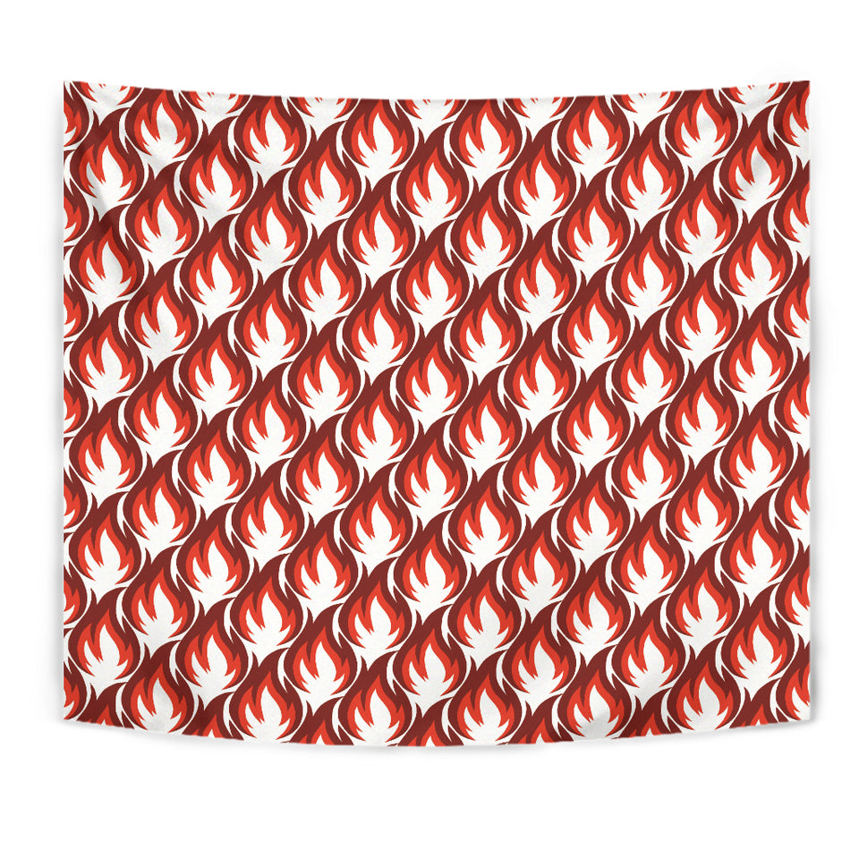 Fire Flame Symbol Design Pattern Wall Tapestry