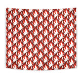 Fire Flame Symbol Design Pattern Wall Tapestry