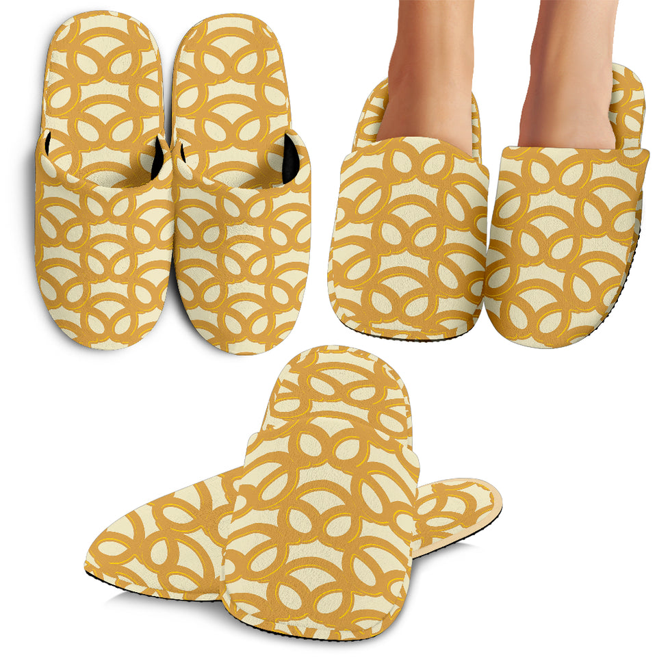 Pretzels Pattern Print Design 01 Slippers