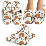 Sloths Hanging On The Tree Pattern Slippers