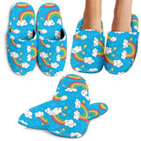 Rainbows Sky Clouds Pattern Slippers