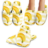 Banana Pattern Blackground Slippers