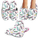 Surfboard Pattern Print Design 04 Slippers