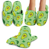 Avocado Pattern Green Background Slippers