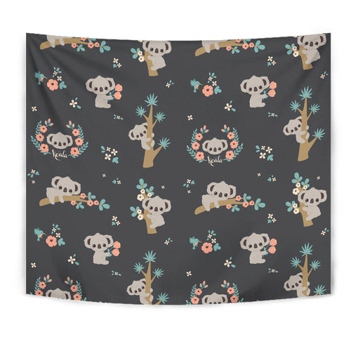 Cute Koala Pattern Wall Tapestry