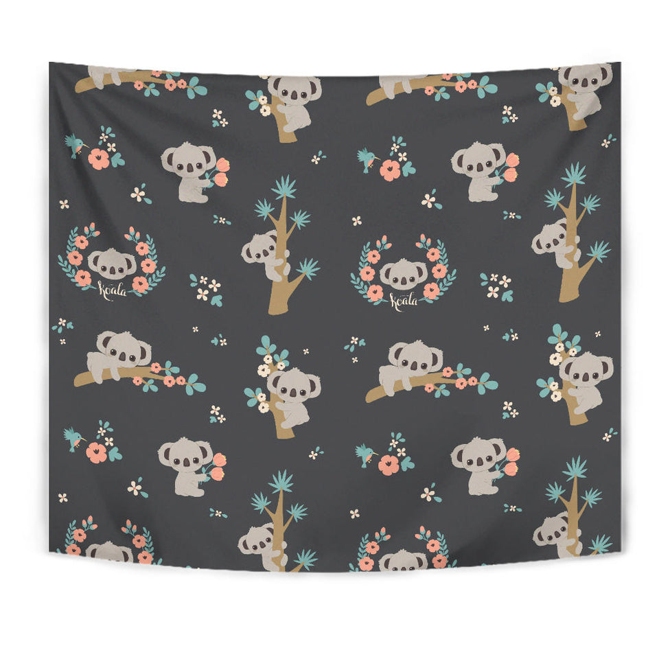 Cute Koala Pattern Wall Tapestry