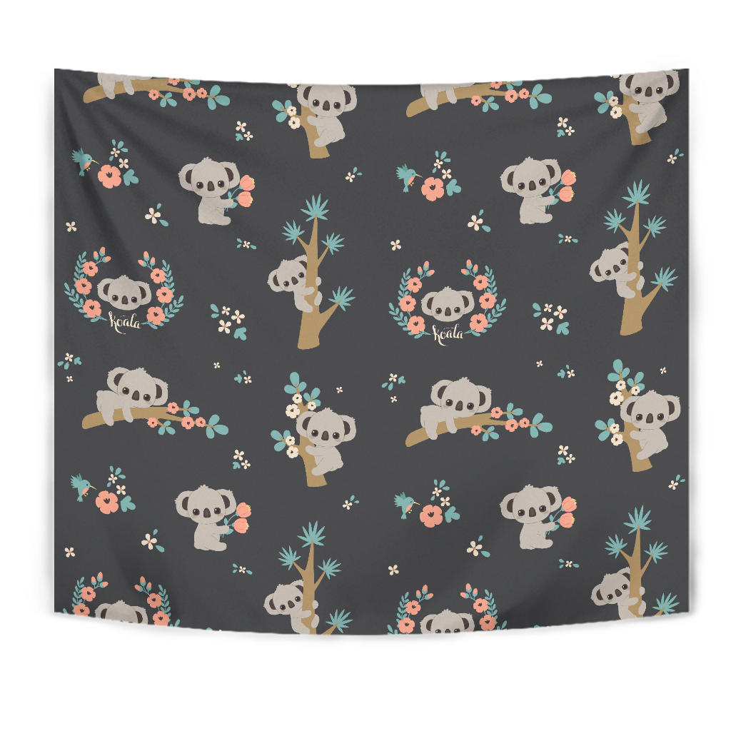 Cute Koala Pattern Wall Tapestry